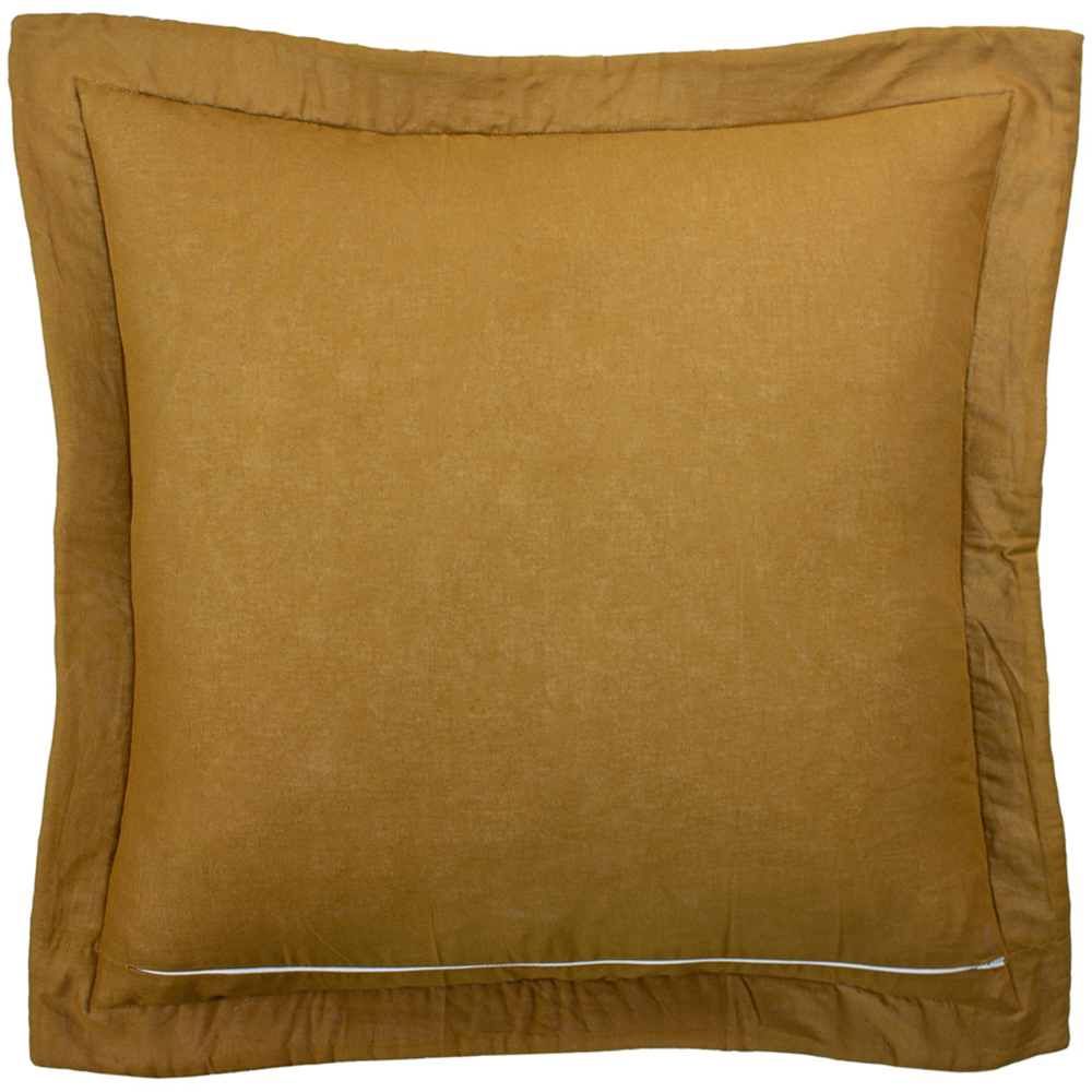 Paoletti Palmeria Gold Quilted Velvet Cushion Image 2