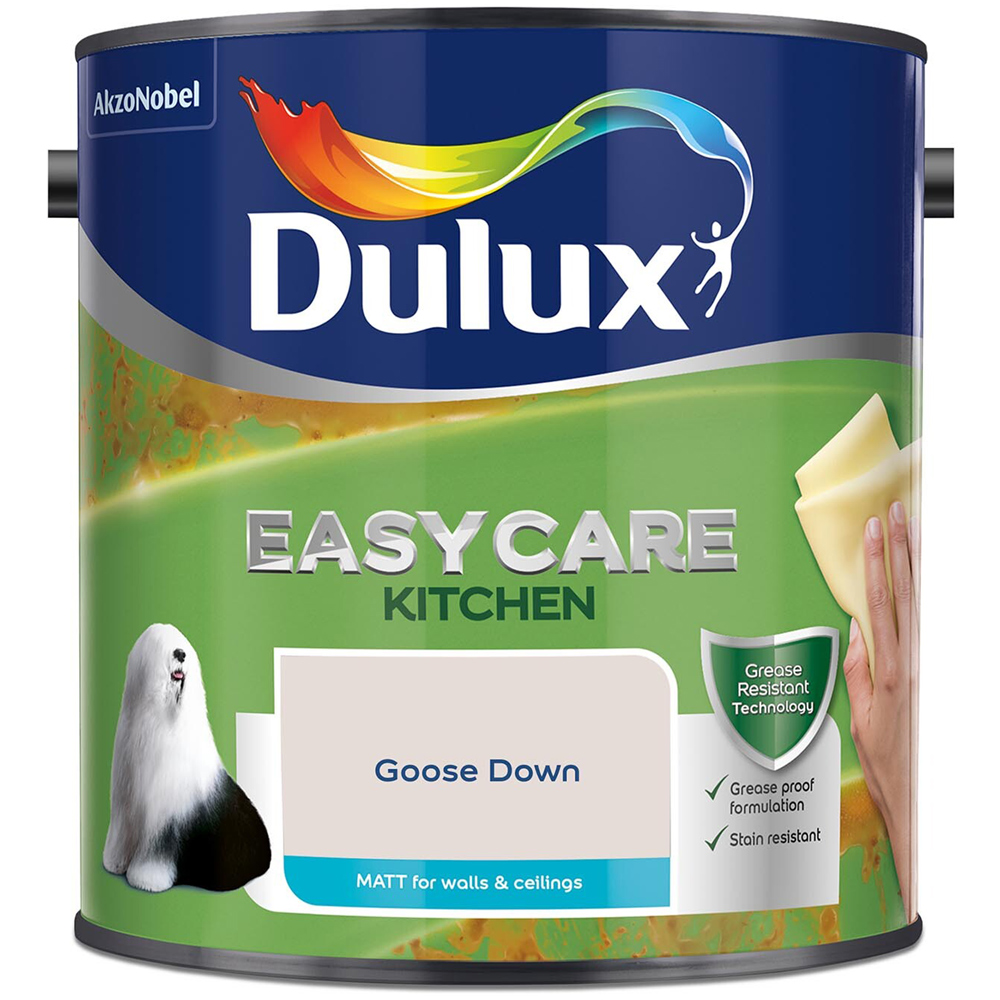 Dulux Easycare Kitchen Goose Down Matt Emulsion Paint 2.5L Image 2