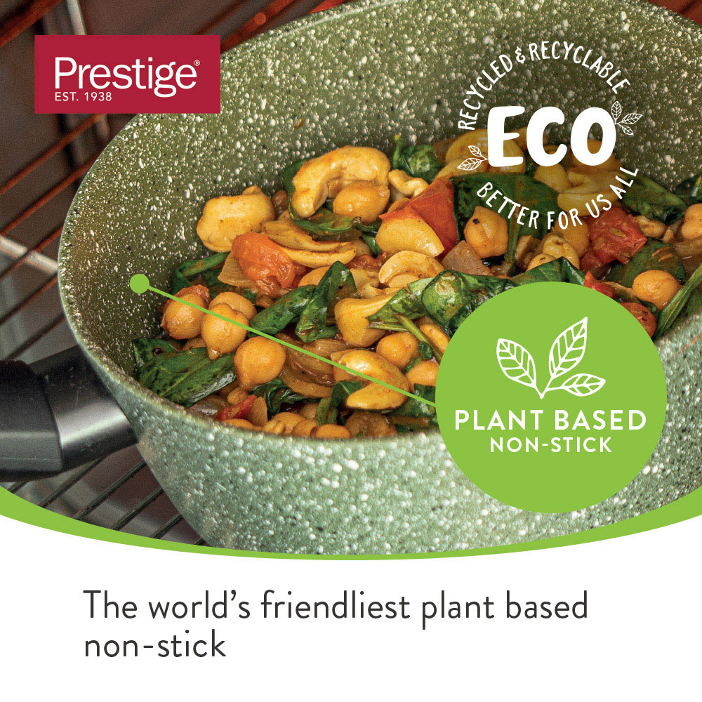 Prestige Eco 2 Piece Green Frying Pan Set Image 2