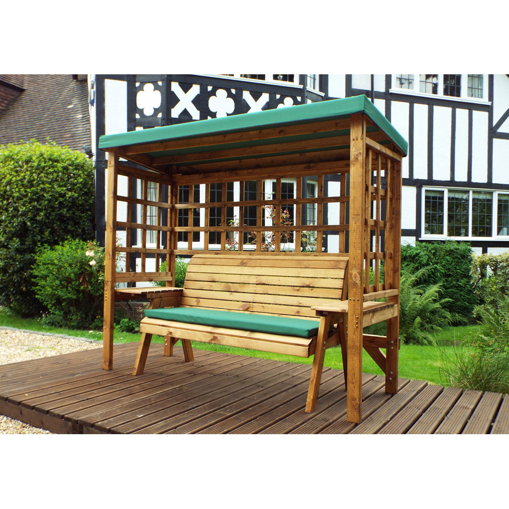Charles Taylor Wentworth 3 Seater Arbour with Green Roof Cover Image 5