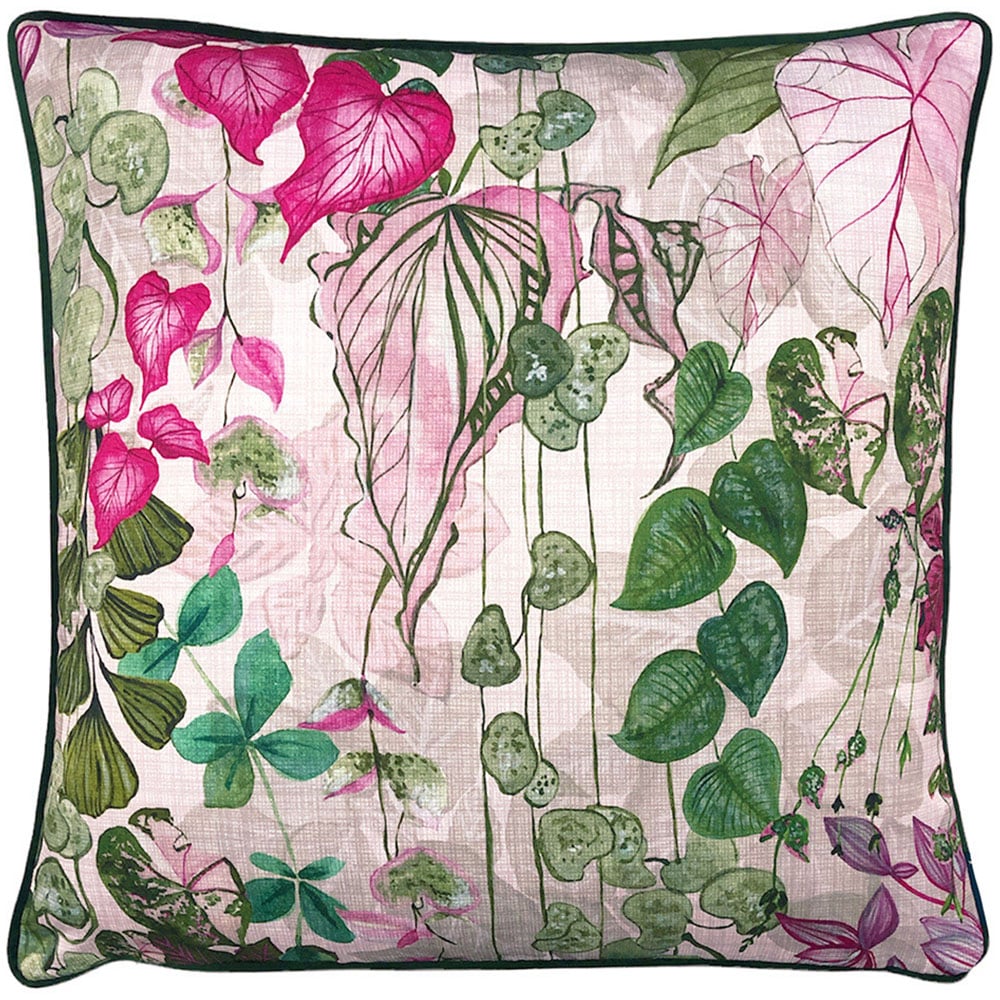 Paoletti Veadeiros Blush Large Botanical Cushion Image 1