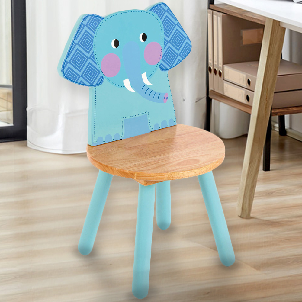 Tidlo Kids Wooden Elephant Chair Image 1