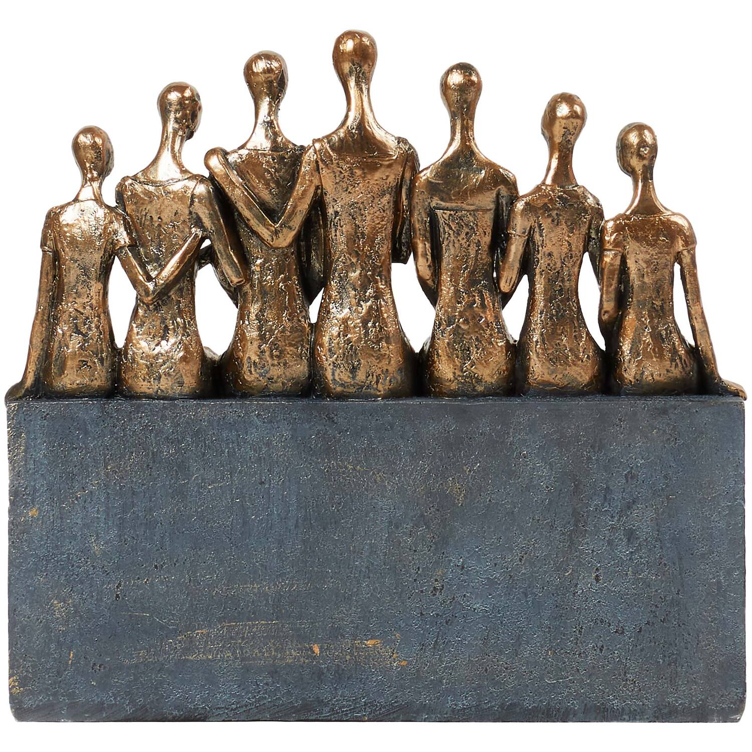 Bench Figures Ornament - Bronze Image 3