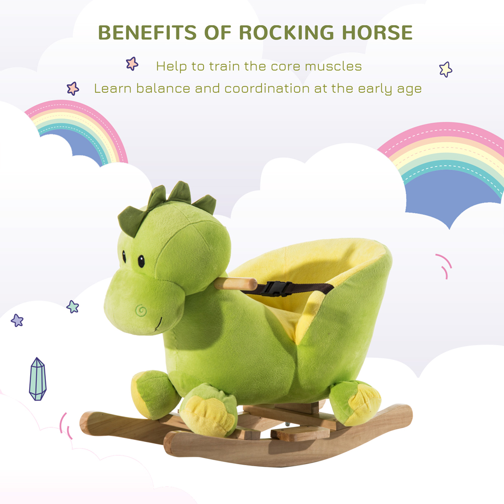 Tommy Toys Rocking Horse Dinosaur Baby Ride On Green Image 5