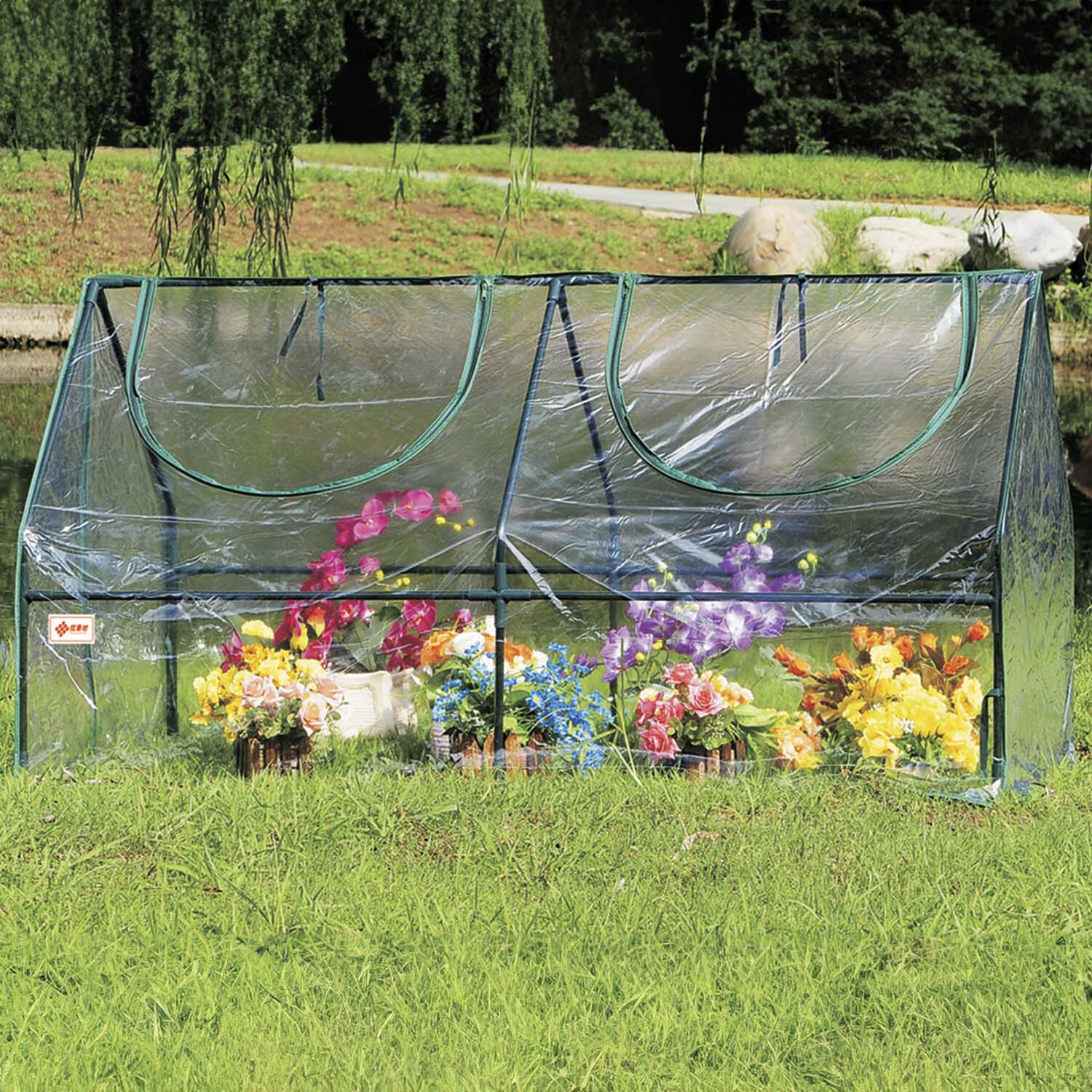 My Garden Green PVC Cover 5.9 x 3ft Greenhouse Image