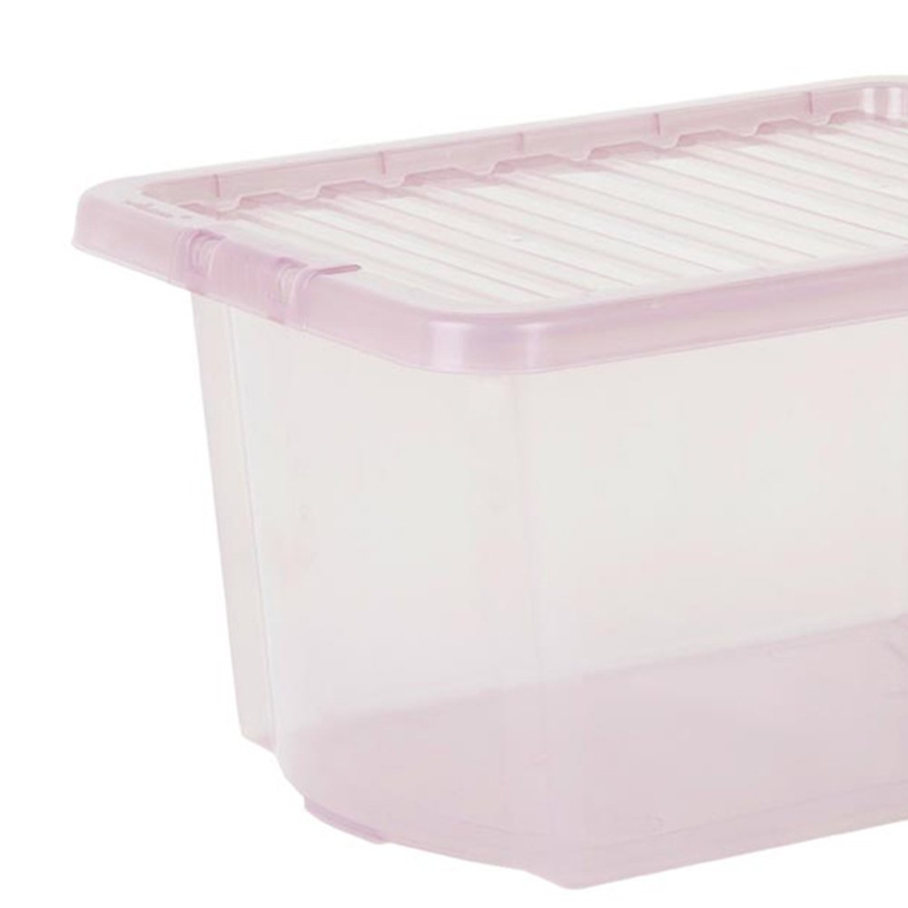 Wham 28L Pink Crystal Storage Box and Lid 5 Pack Image 4