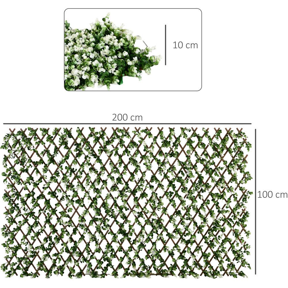 Outsunny 6.5 x 3.2ft 2 Pack Artificial Leaves Fence Panel Image 7