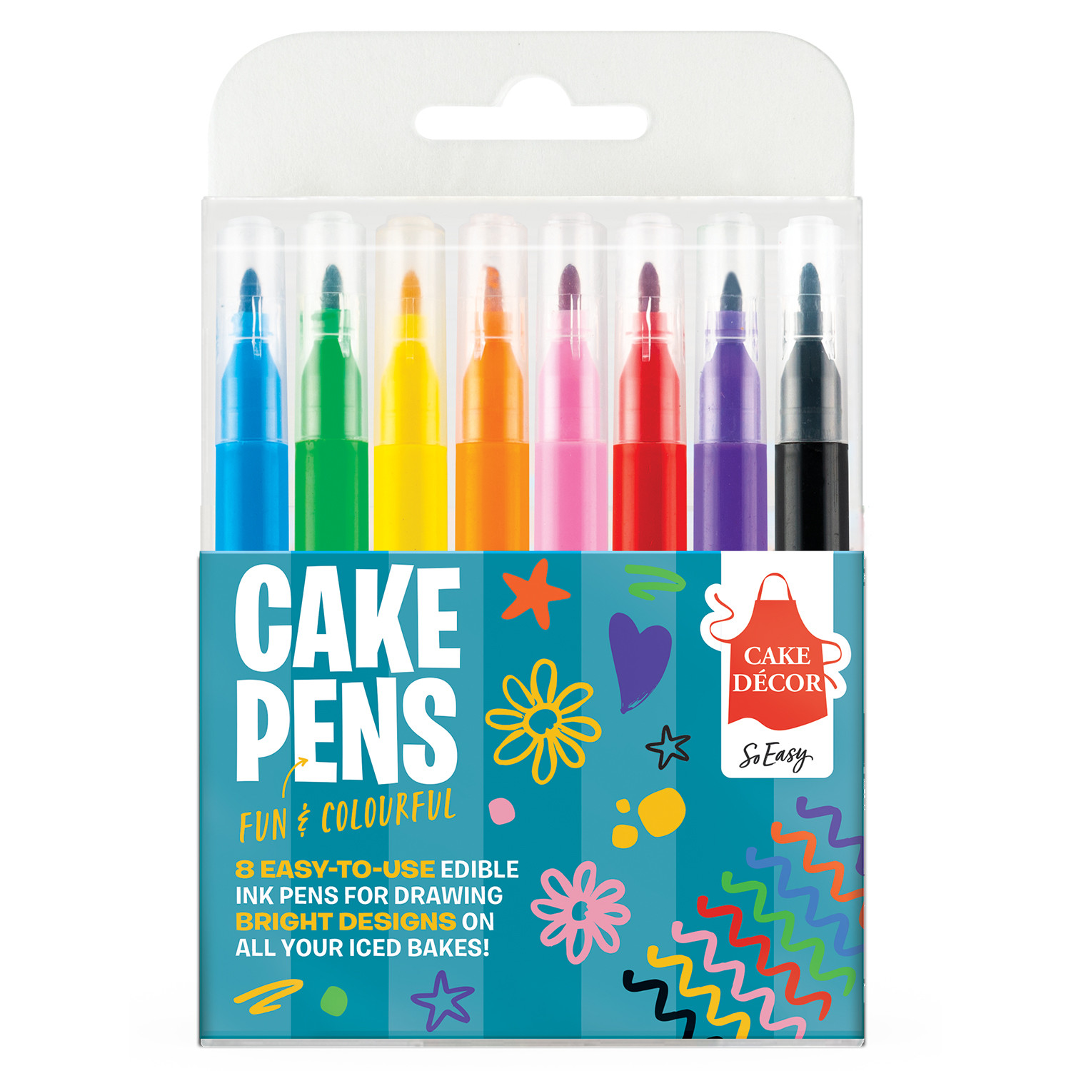 Cake Décor Multi Colour Cake Pen 8 Pack Image