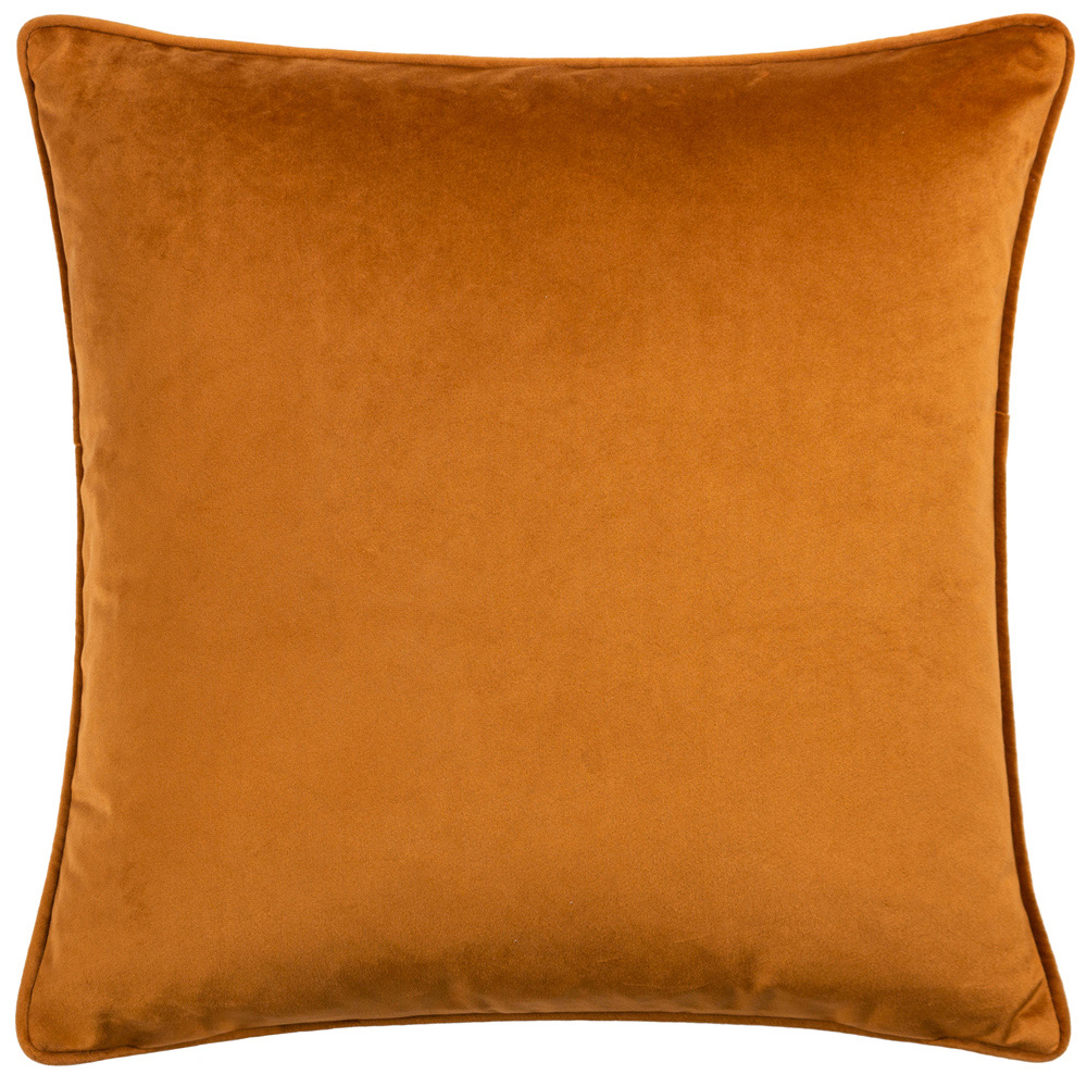 Hoem Malans Bronze Cut Velvet Piped Cushion Image 3