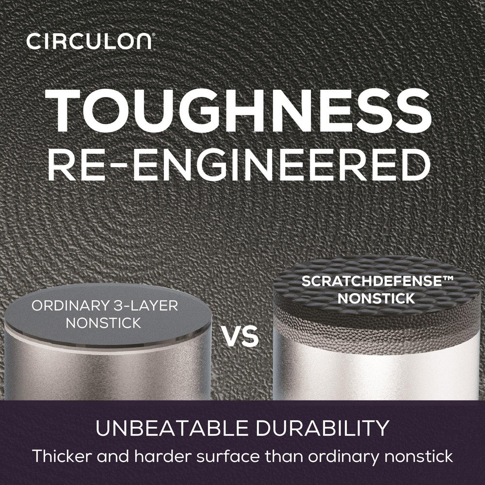 Circulon Scratch Defense A1 28cm Nonstick Aluminium Saute Pan with Lid Image 7
