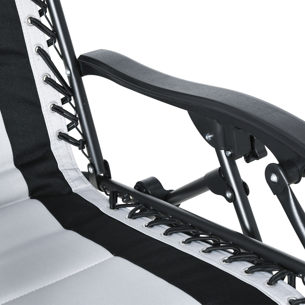 Outsunny Light Grey Zero Gravity Folding Recliner Chair Image 3