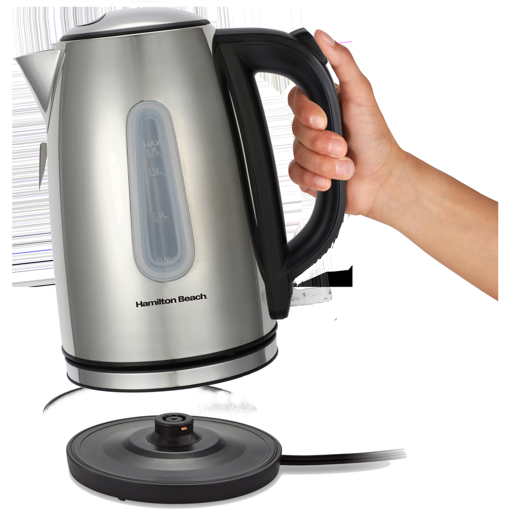 Hamilton Beach HB01402P Rise Polished Stainless Steel 1.7L Kettle Image 3