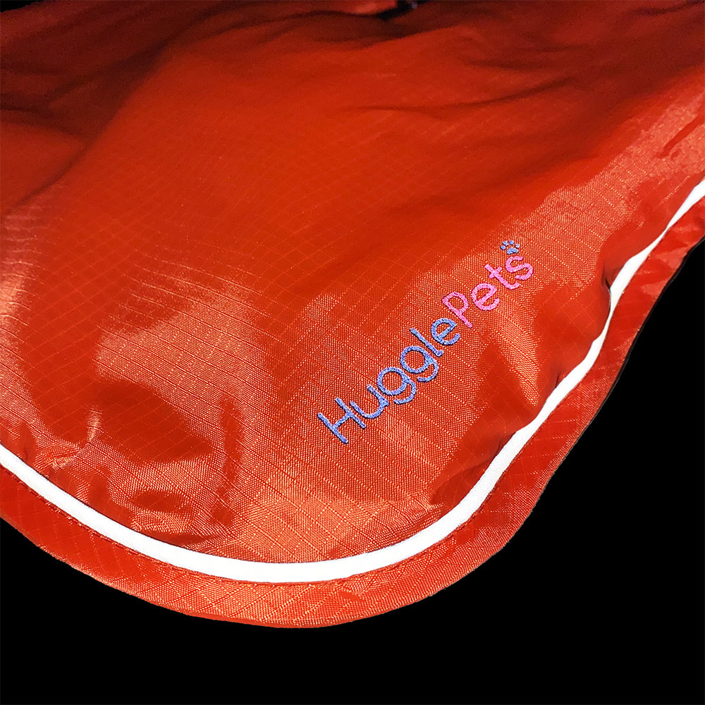 HugglePets Extra Large Arctic Armour Waterproof Thermal Orange Dog Coat Image 3