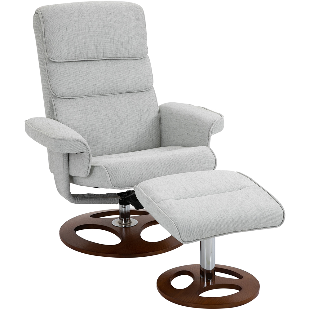 Portland Grey Swivel Manual Recliner Chair Image 2