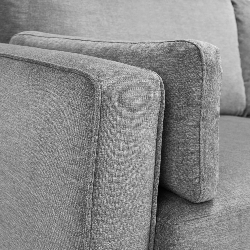 Julian Bowen Hayward Grey Chenille Fabric 2 Seater Sofa Image 4