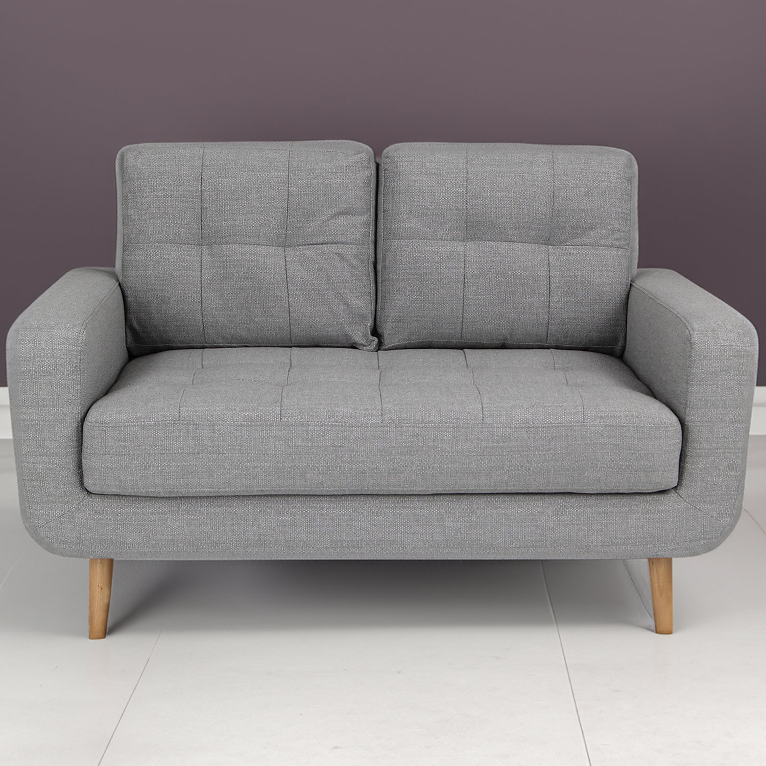 Isabella 2 Seater Grey Fabric Sofa Image 1