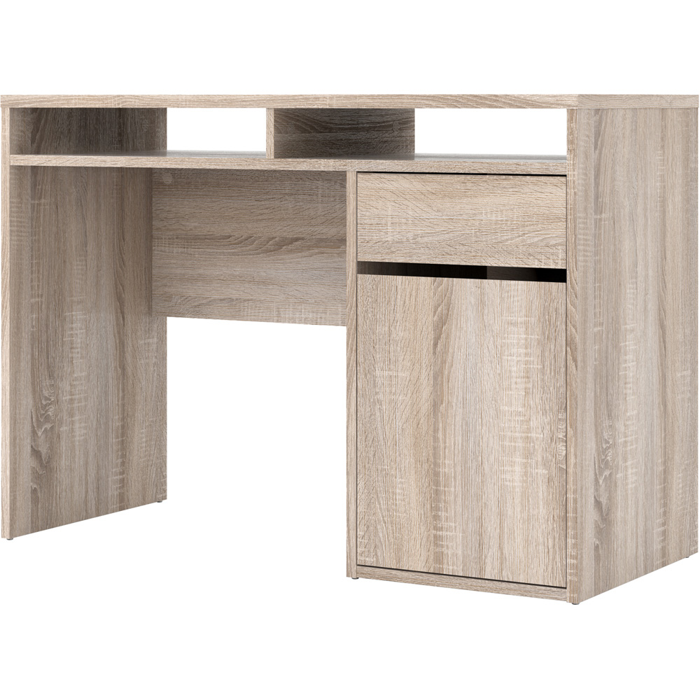 Florence Function Plus Single Door Single Drawer Desk Truffle Oak Image 3