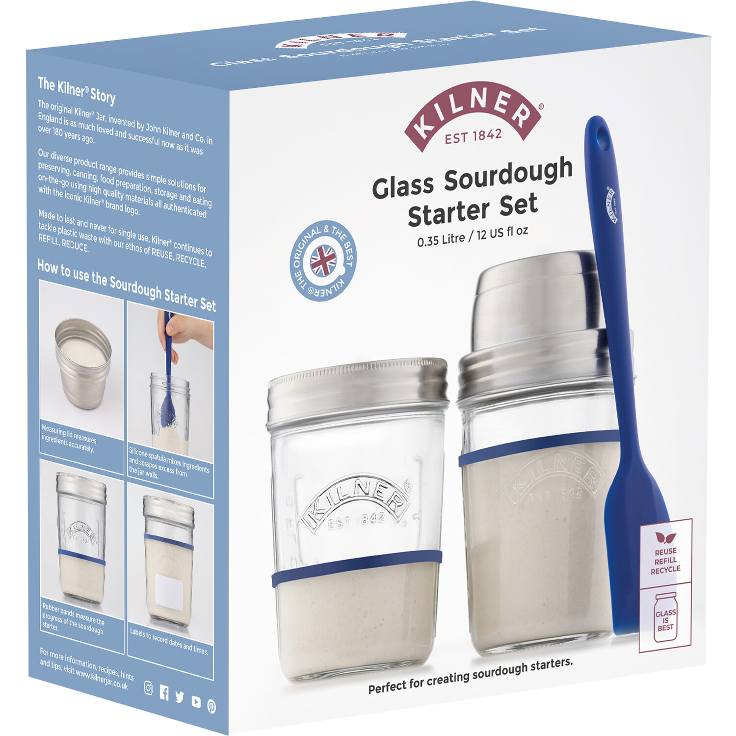 Kilner Glass Sourdough Starter Kit Image 2