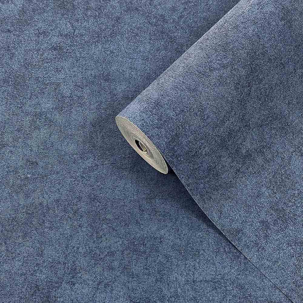 Muriva Darcy James Bettany Blue Textured Wallpaper Image 2
