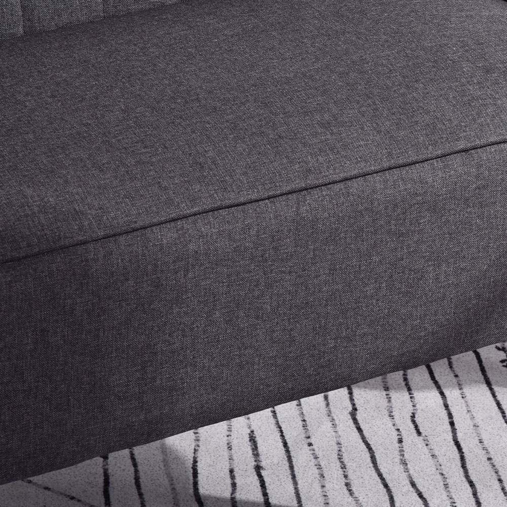 Portland 2 Seater Dark Grey Sofa Image 3