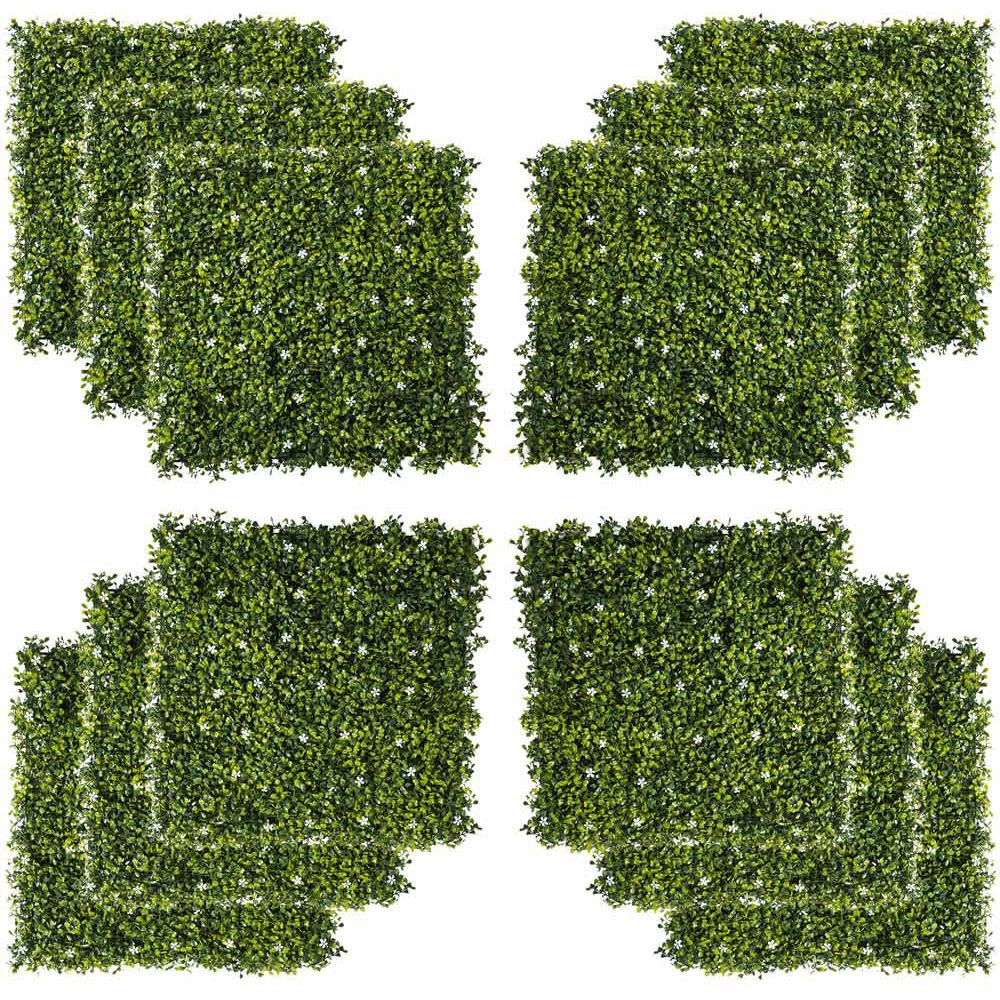 Outsunny 12 Piece Artificial Plant Wall Panel Image 2