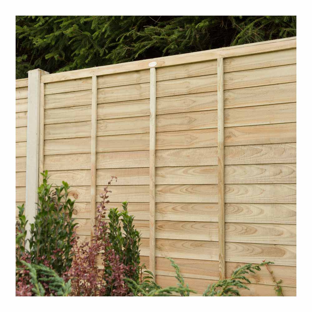 Forest Garden 6 x 5ft Pressure Treated Superlap Fence Panel Image 1