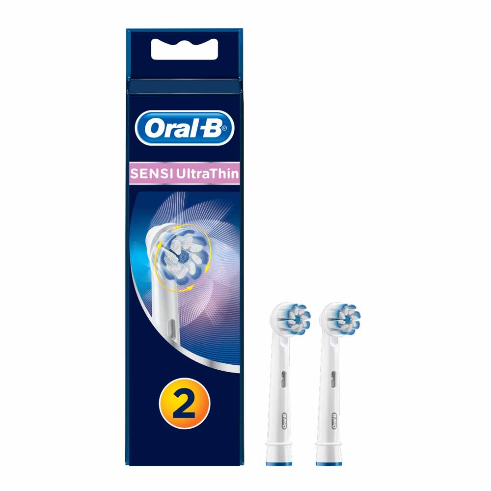 OralB Sensi UltraThin Replacement Toothbrush Heads Pack of 2 Wilko