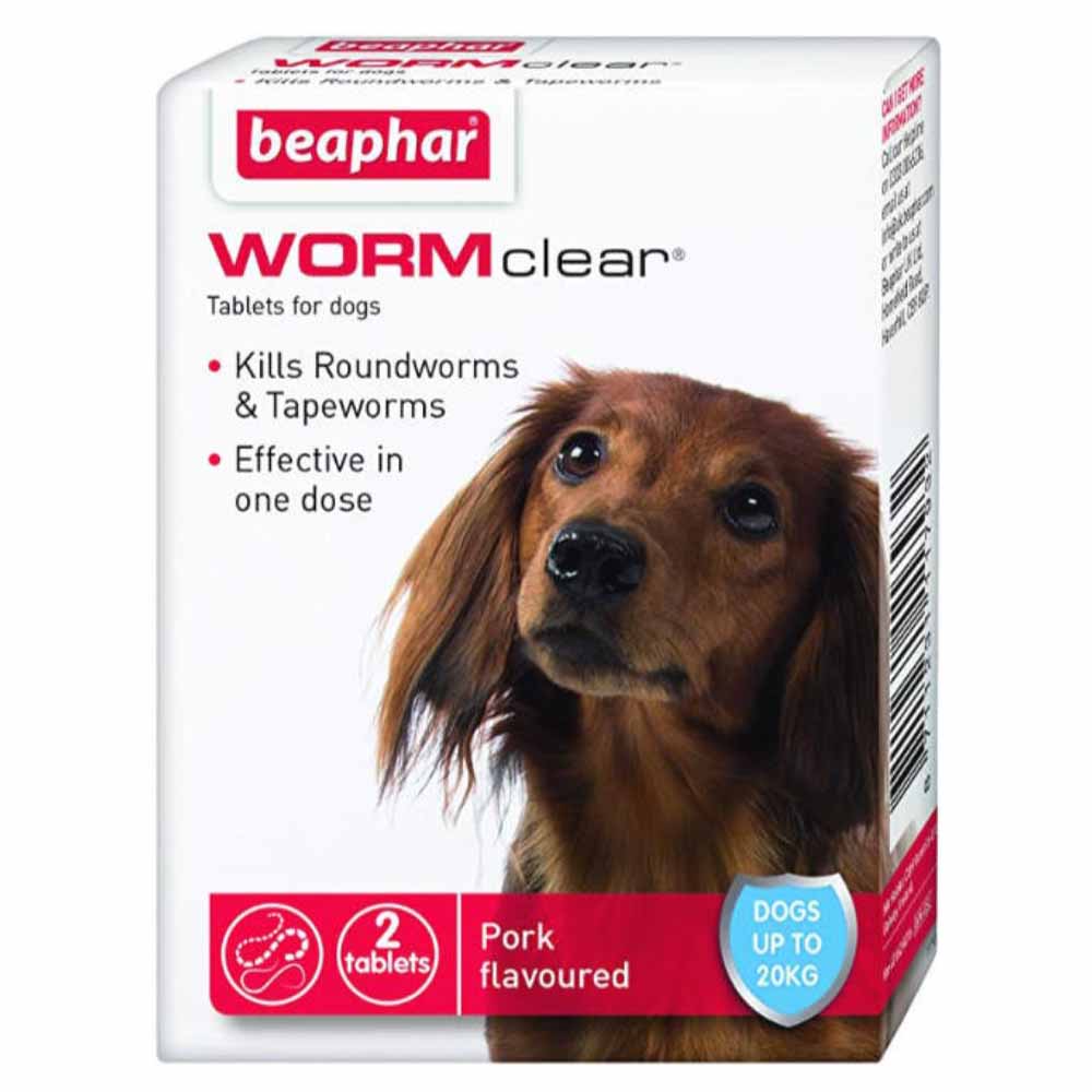 Beaphar WORMclear Dog Up to 20kg  2 Tabs Image