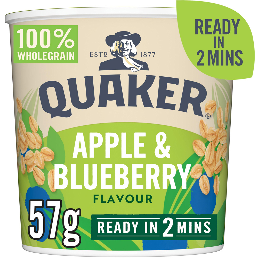 Quaker Apple and Blueberry Porridge Pot 57g Image