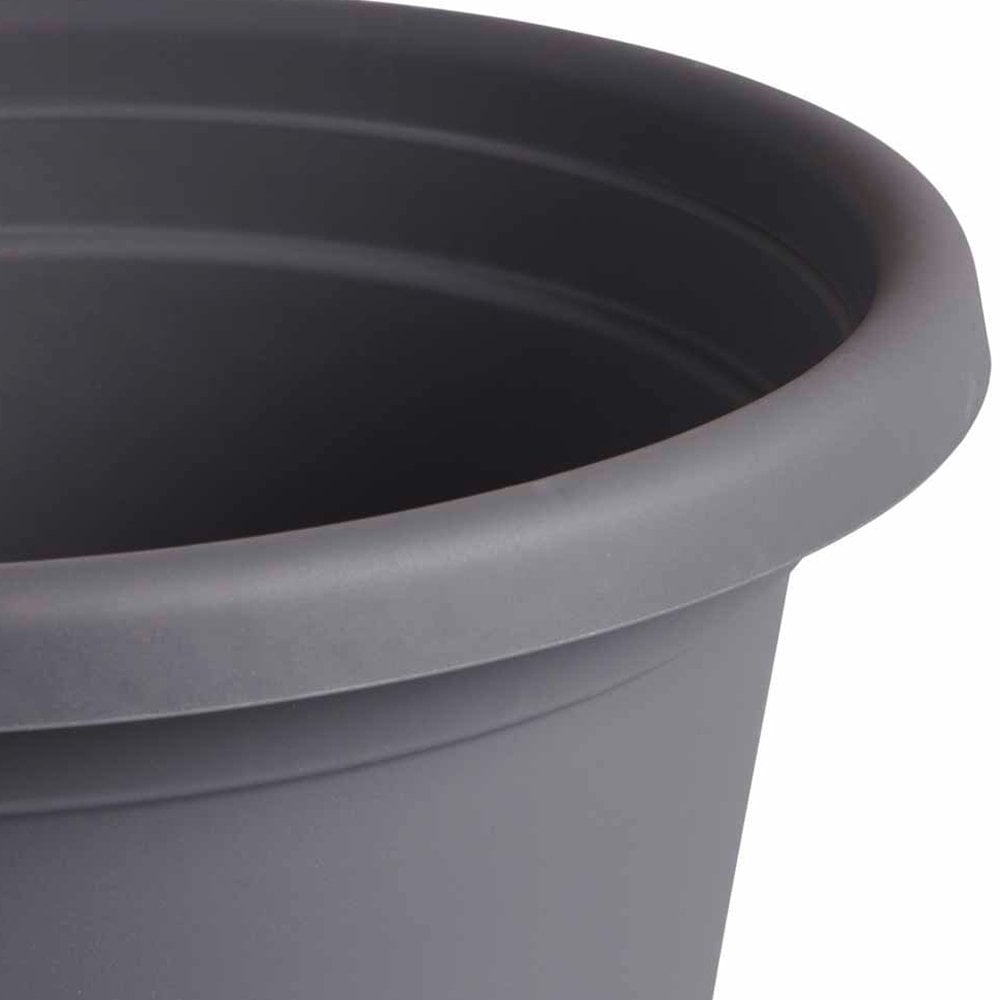 Clever Pots Grey Plastic Round Plant Pot 30cm Image 2