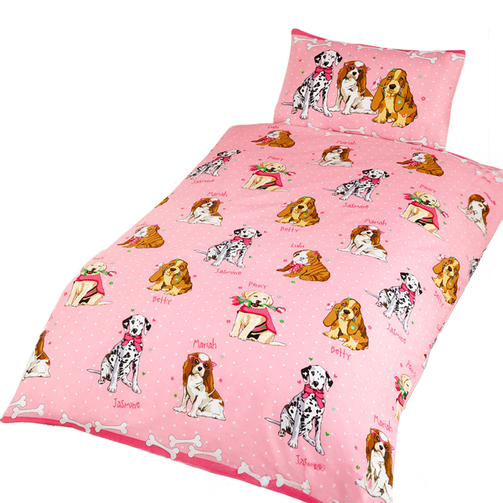 Rapport Home Doggies Single Pink Duvet Cover Set Image 2