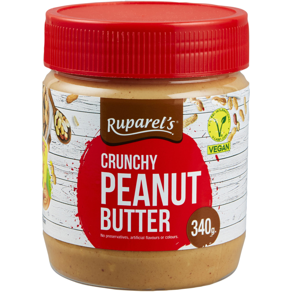 Ruparels Crunchy Peanut Butter 340g Image