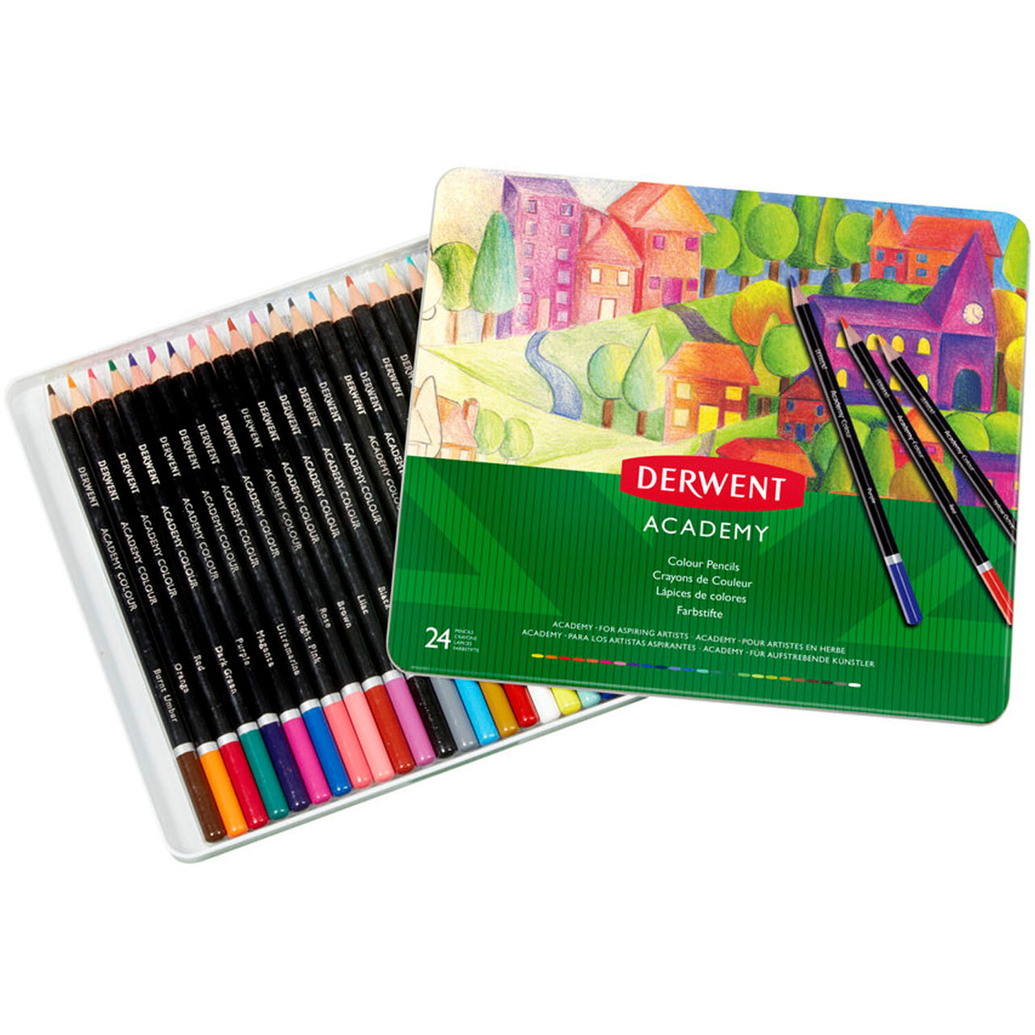 Pack of Derwent Academy Colour Pencils - 24 Image 1