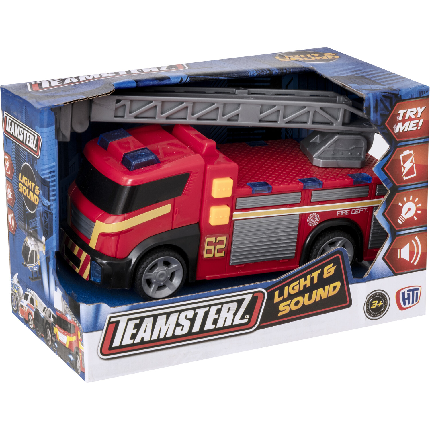 Teamsterz Small Light and Sound Fire Engine Toy Image