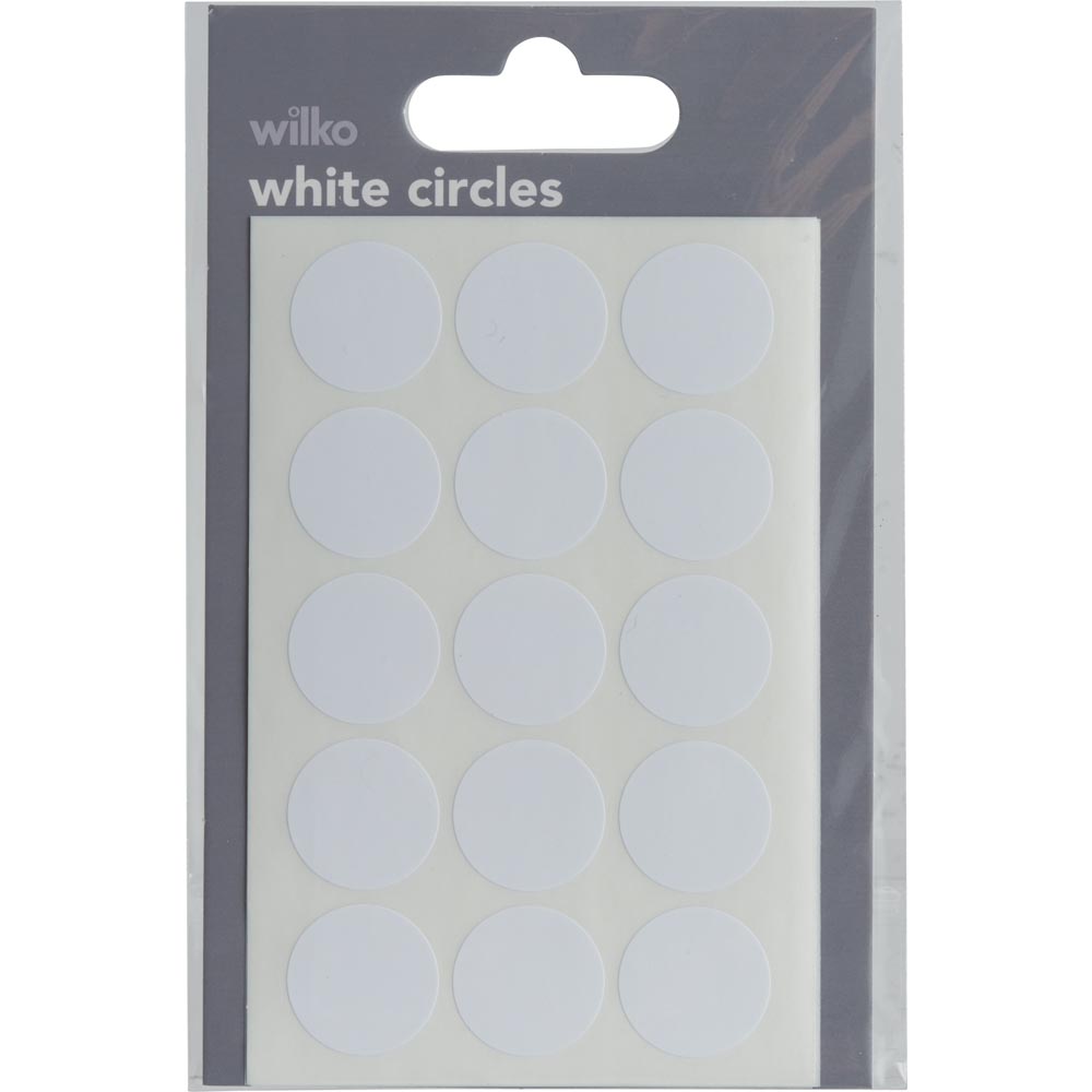 Wilko White Circle Labels 5 Pack Image 1