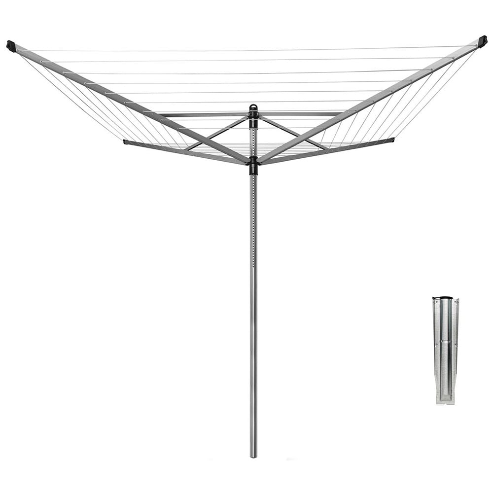 Brabantia Lift O Matic Rotary Airer with Ground Spike 40m Image 1