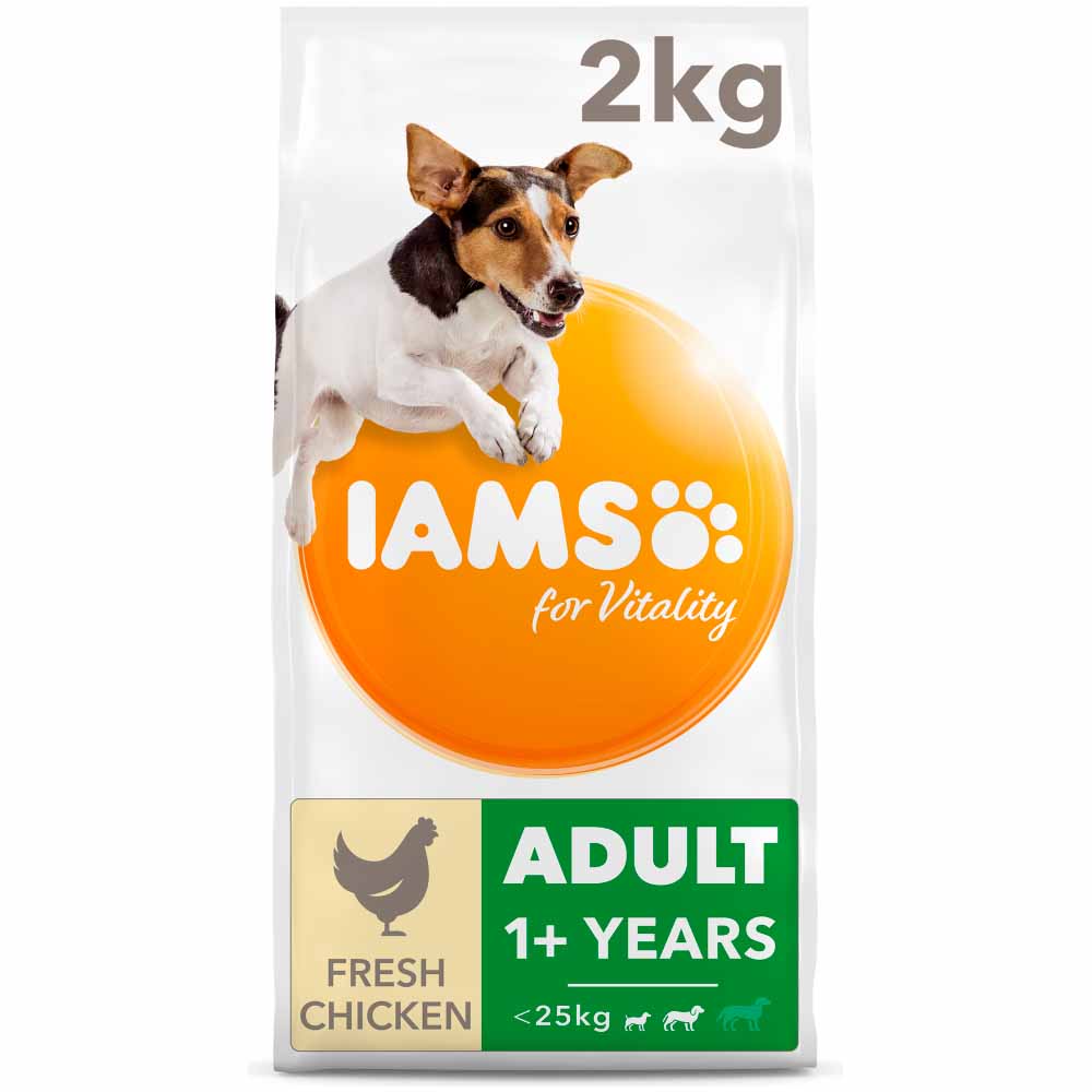 IAMS Vitality Small/Medium Adult Dog Food Chicken 2kg Image 1