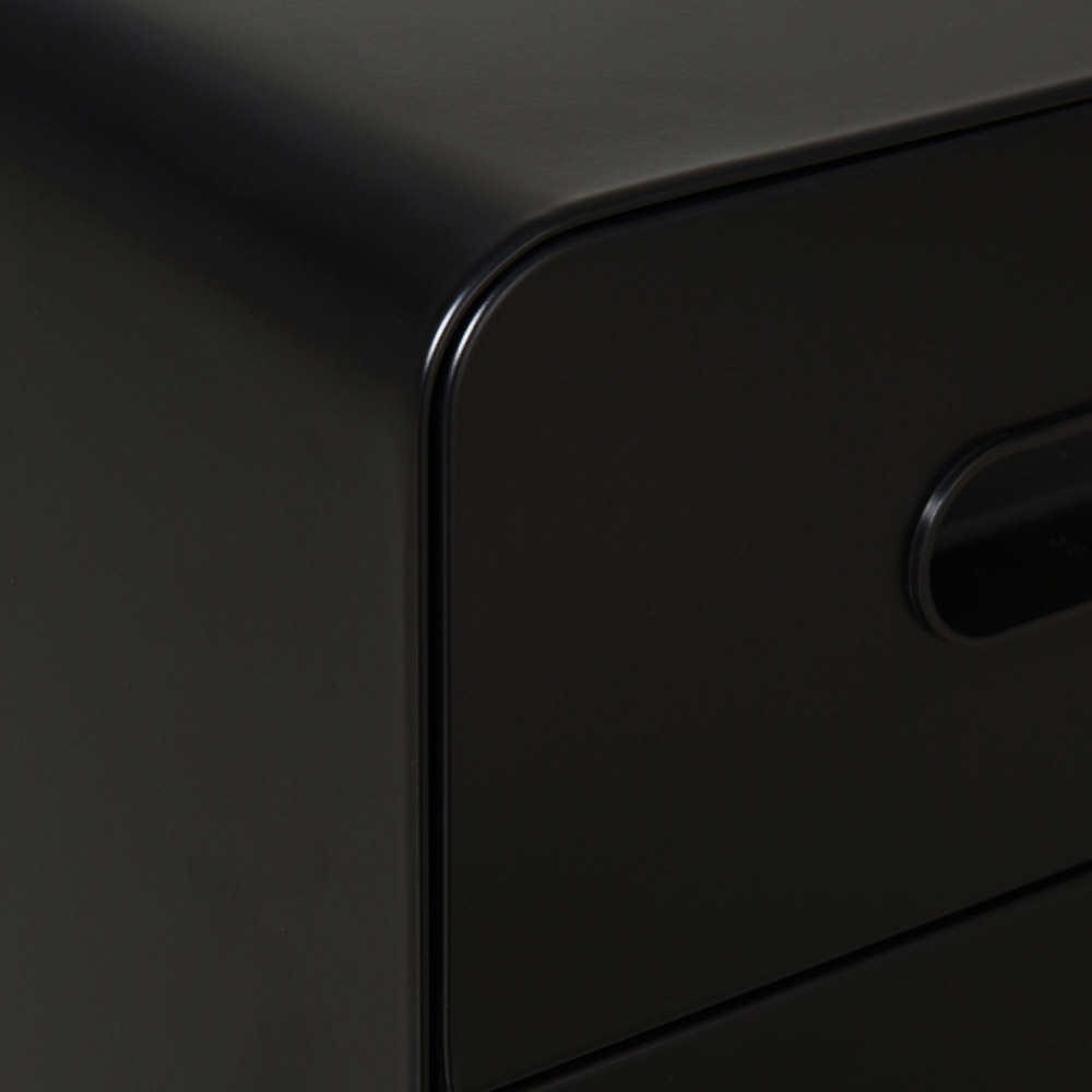 Vinsetto Black 3 Drawer File Cabinet Image 6