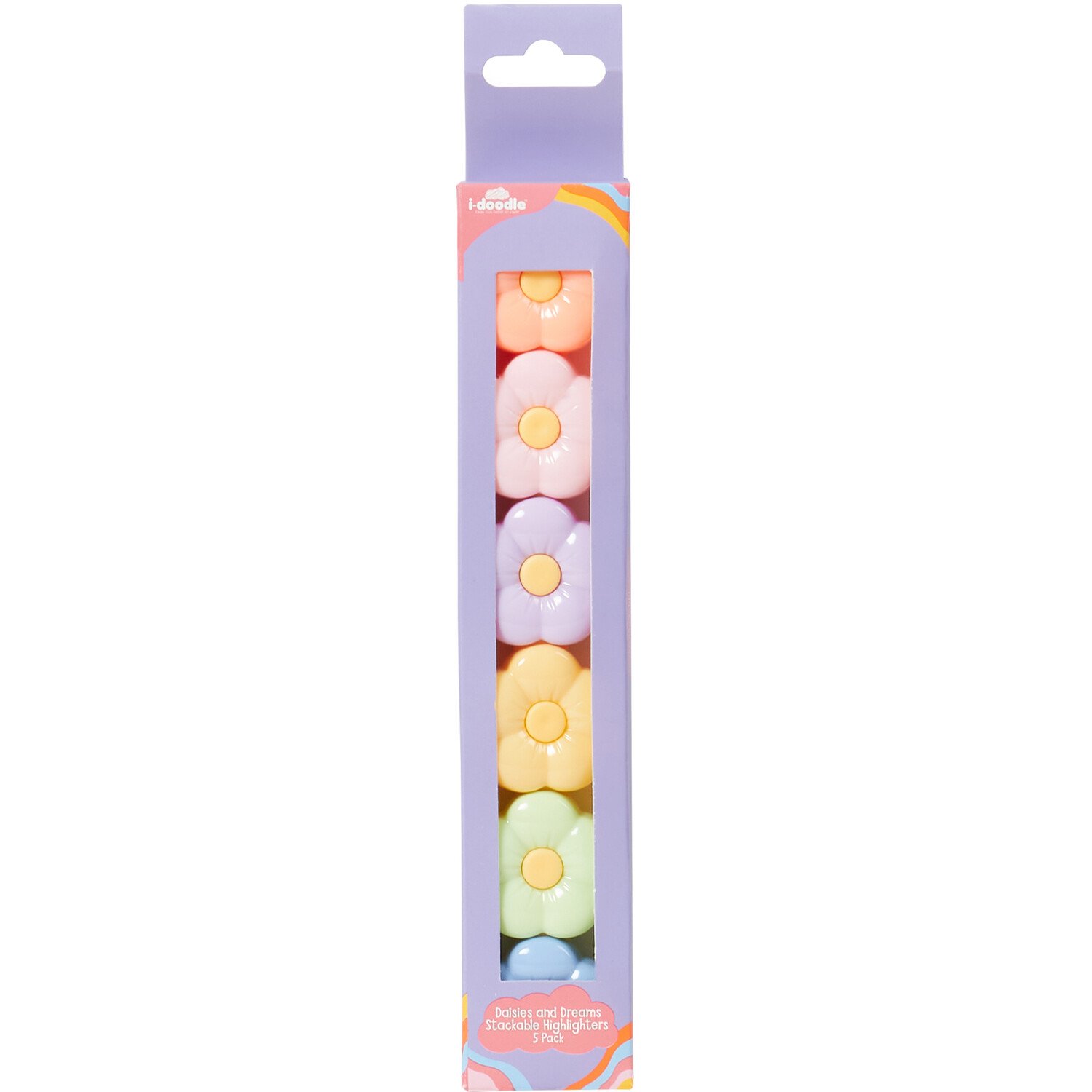i-doodle Daisies and Dreams Stackable Highlighter 6 Pack Image 1