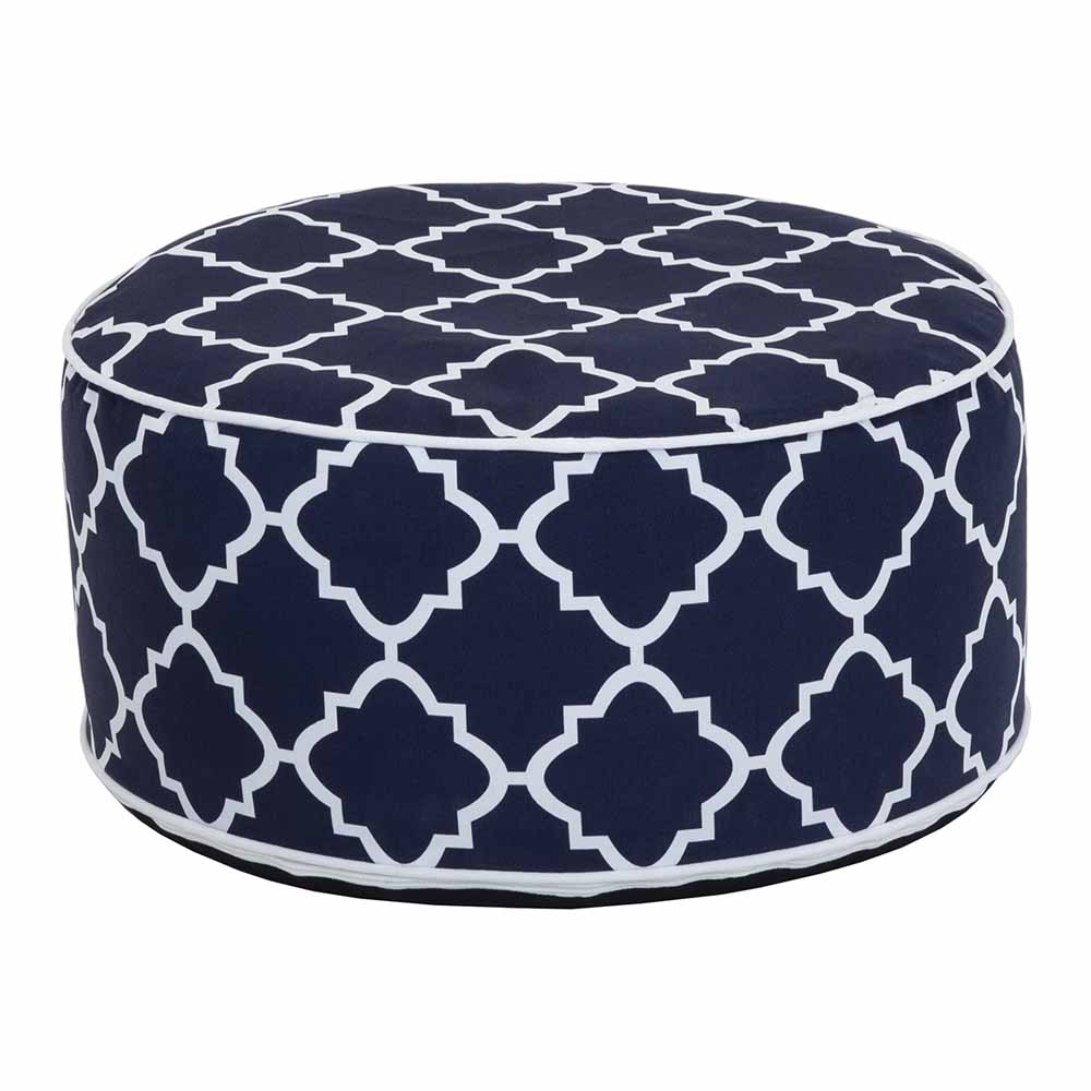Charles Bentley Outdoor Inflatable Foot Stool Navy Blue Image 2