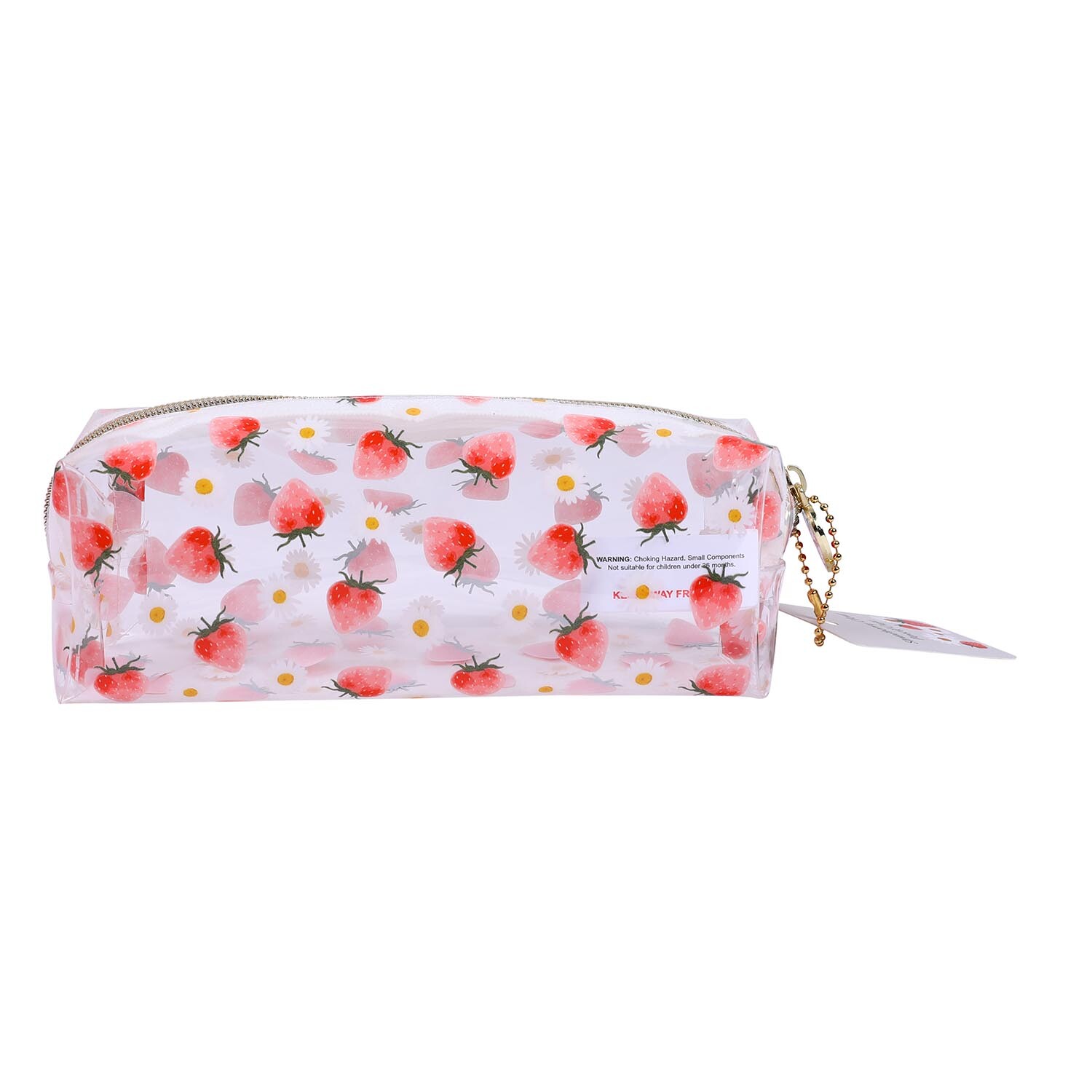 Strawberry Clear Pencil Case - Clear Image
