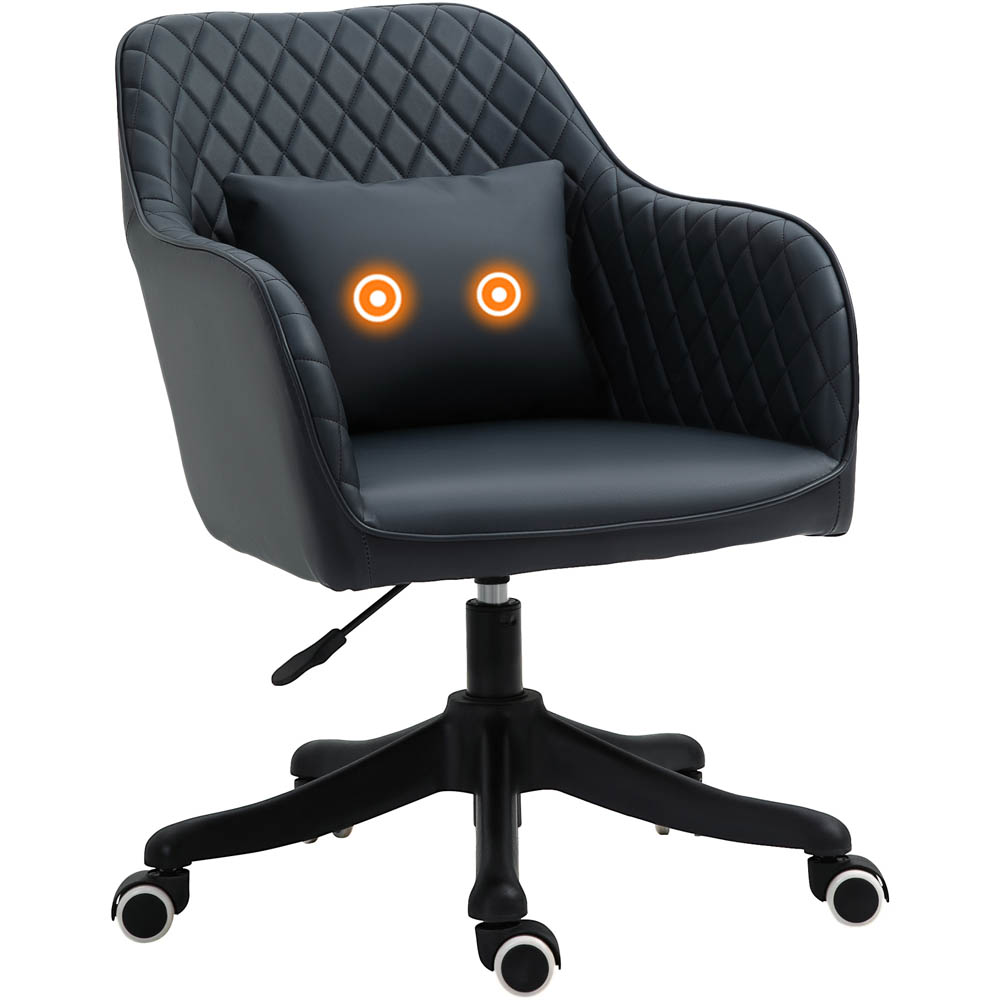 Portland Blue PU Leather Swivel Office Chair Image 2