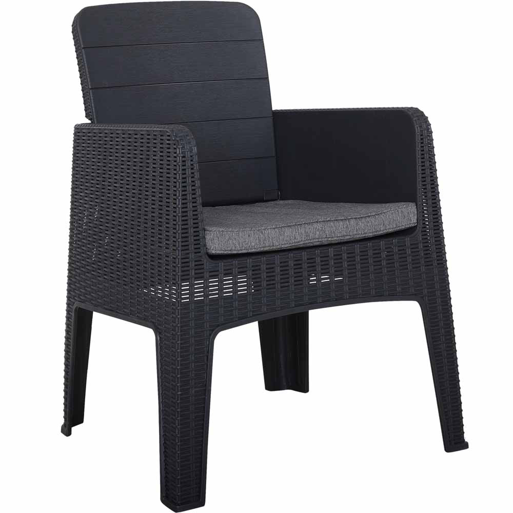 Royalcraft Faro 4 Seater Deluxe Cube Dining Set Black Image 4