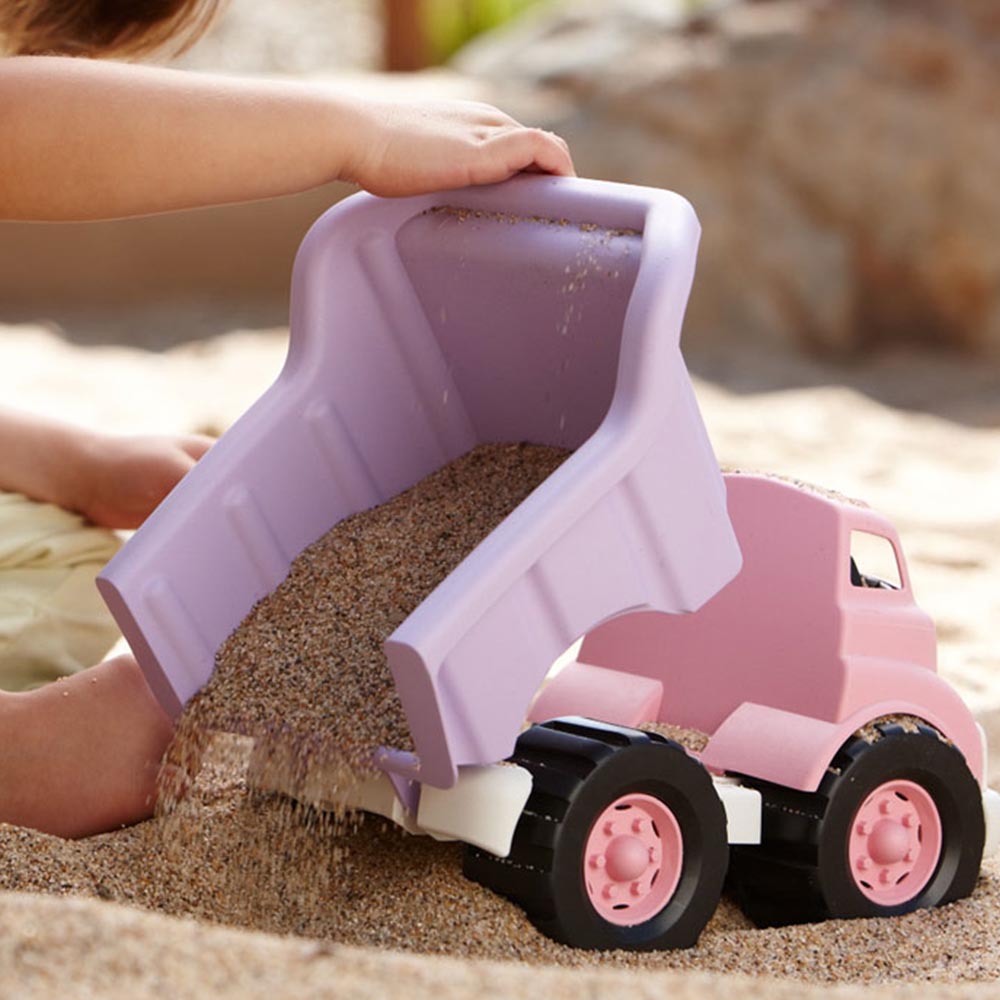 BigJigs Toys Green Toys Pink Dumper Truck Toy Image 3