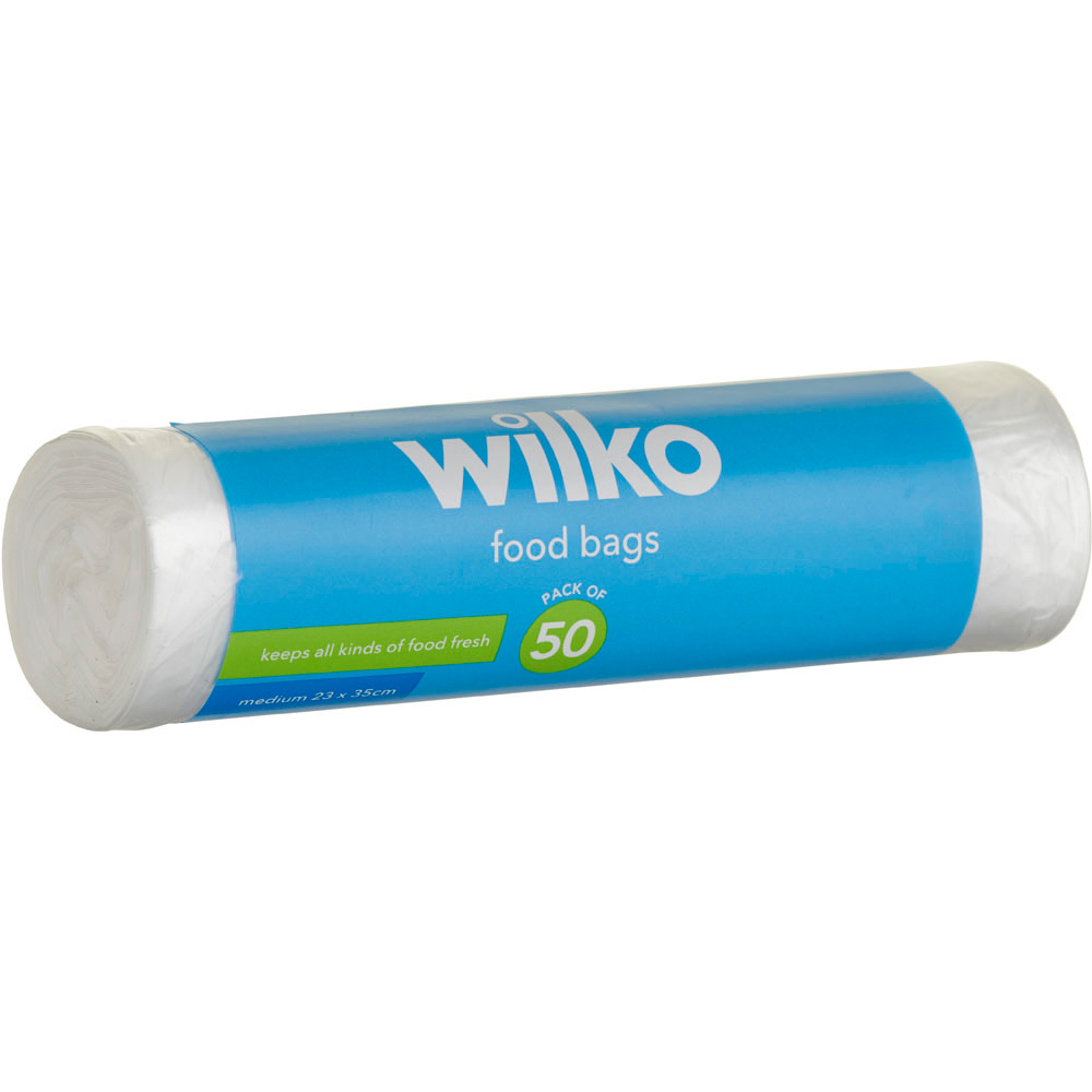 Wilko Functional Food Bags Medium 50 Pack Image 1