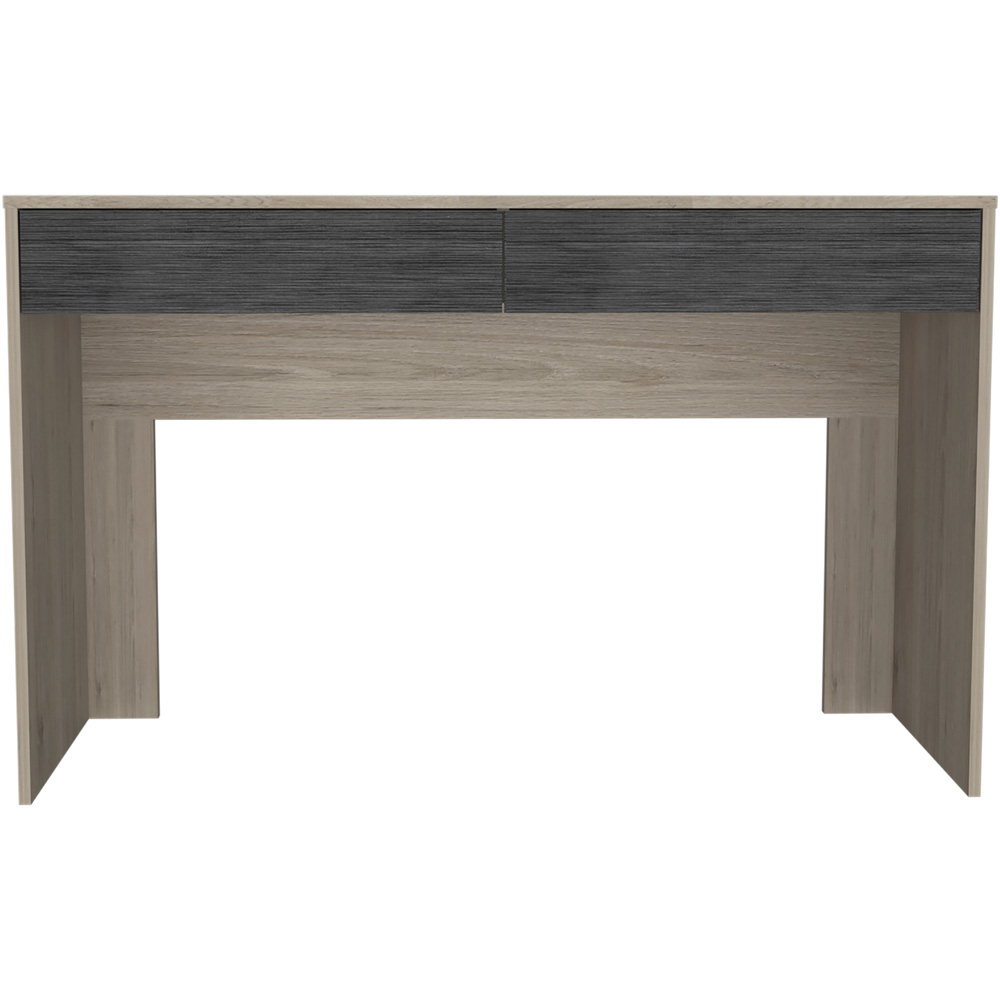 Core Products Harvard 2 Drawer Washed Oak and Carbon Grey Storage Desk Image 3