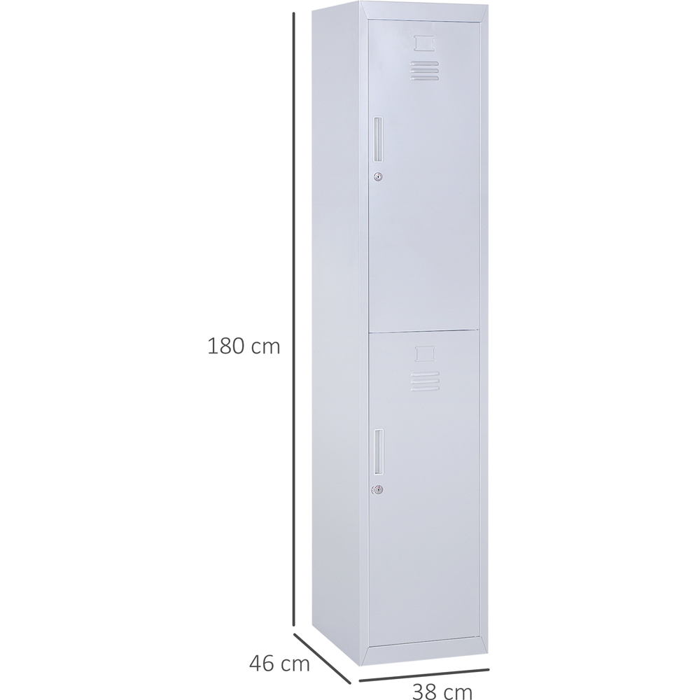 Portland Grey Cabinet Storage Locker with Shelves Image 3