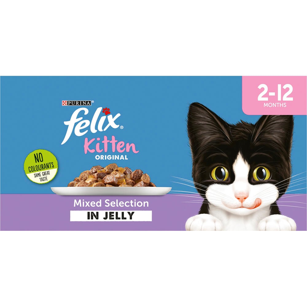 Felix Original Kitten Mixed Selection in Jelly Cat Food 12 x 100g Image 13