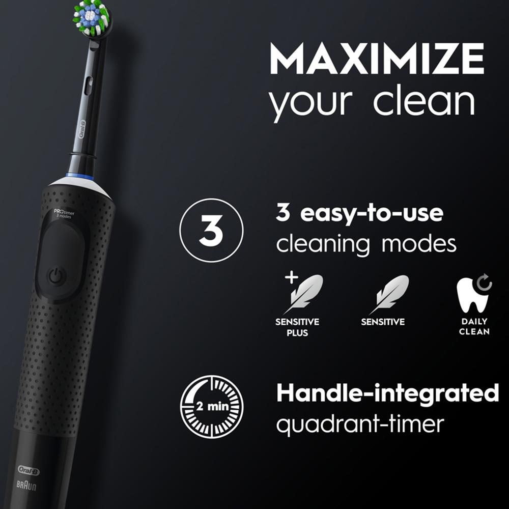 Oral-B Vitality Pro Black and Lilac Electric Toothbrush Image 4