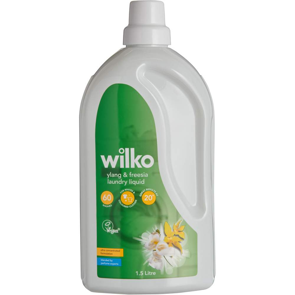 Wilko Biological Exotic Ylang and Freesia Laundry Liquid 60 Washes 1.5L Image 1